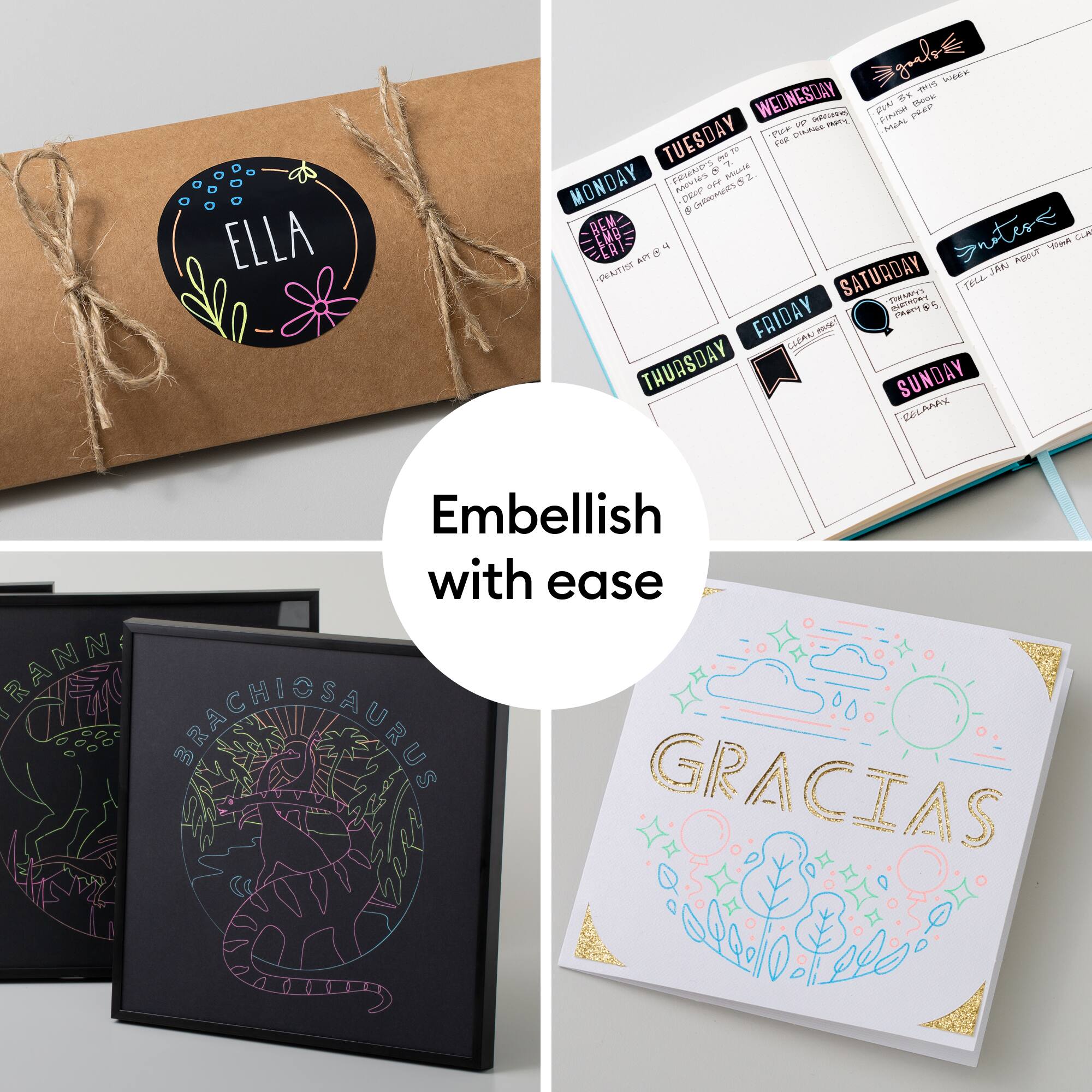 Cricut® 1.0mm Peacock Sampler Gel Pen Set + Adapter